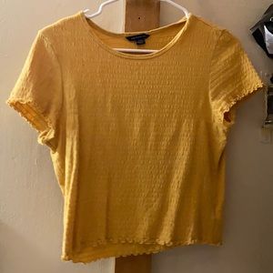 Yellow AE crop top
